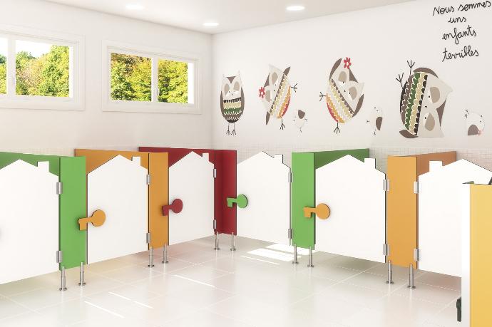 cabine de toilette en hpl